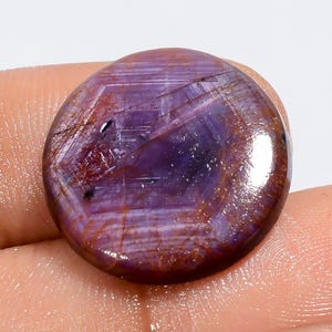 Natürlicher Trapiche rosa Saphir runde Form Cabochon Edelstein für die Herstellung von Schmuck 20 Ct. 18X18X2 mm (Stein wie Abbildung)