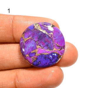 Cabochão de cobre roxo turquesa natural, pedra preciosa de cobre turquesa redonda e em formato de coração, pedra preciosa solta, turquesa de cobre roxo americana