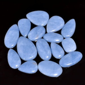 Natuurlijke cabochon angeliet (anhydriet) / groothandel lot angelietkristal / gepolijste angeliet edelsteen / steen sieraden maken / fort haar cadeau