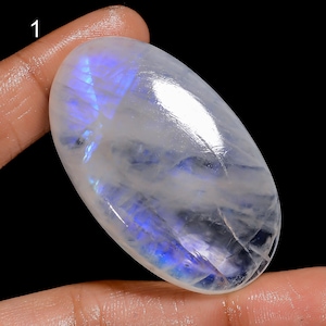 Cabochon de pierre de lune arc-en-ciel naturel / Pierres de lune en vrac / Cristal de pierre de lune / Fabrication de bijoux en pierre / Cadeau pour elle / Liste à choix multiples