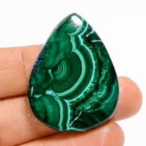 Malachite naturale crisocolla a forma di pera, pietra preziosa sciolta cabochon per la creazione di gioielli, 78 ct, 36 x 28 x 7 mm (malachite come da foto)