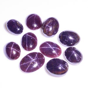 Cristal natural de granada estrela tamanho pequeno 4-6 raios cabochão de granada estrela 10 peças lote 8X7 11 x 8 mm tamanho (granada como imagem
