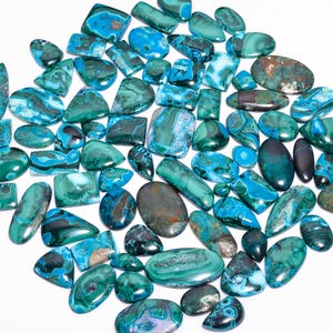 Natuurlijke chrysocolla-malachiet cabochon / groothandel veel chrysocolla-malachiet / chrysocolla-malachietkristal / steen voor het maken van sieraden