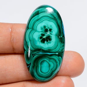 Natürliche Malachit Chrysokoll ovale Form Cabochon lose Edelstein für die Herstellung von Schmuck Gewicht 49,5 Ct Größe 36X19X4 mm (Stein als Abbildung)