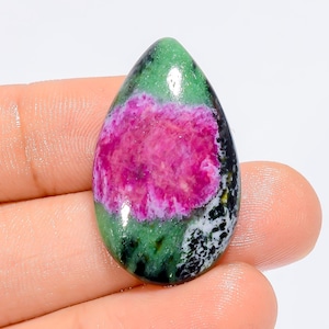 Natürlicher Rubin Zoisit Birnenform Cabochon Lose Edelstein für die Herstellung von Schmuck 29 Ct. 30X17X4 mm (Stein wie Abbildung)