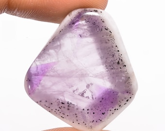 Pietra preziosa naturale di ametista trapiche, pietra viola, dimensioni 30X25X5 mm, forma fantasia, design di pietra viola di ametista da 30 carati, ametista (pietra come da immagine)