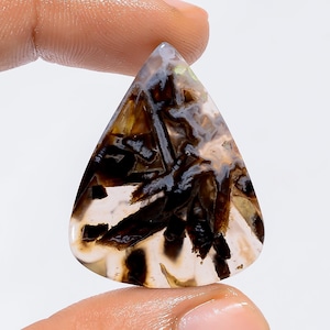 Agata naturale a forma di pera cabochon pietra preziosa sciolta per la creazione di gioielli 24 carati. 32X25X3 mm (pietra come da foto)