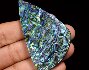 Natural Abalone Shell Gemstone Big Size Abalone Shell Stone uneven Shape Abalone Shell 58X34X9 mm Size 125 Carat Abalone Shell ( as picture