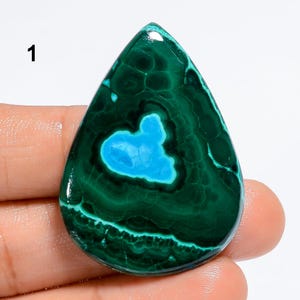 Natürliche Chrysokoll Malachit Cabochon Edelstein Grüner Himmel Malachit Chrysokoll Stein Cabochon Lose Edelstein für die Herstellung von Schmuck