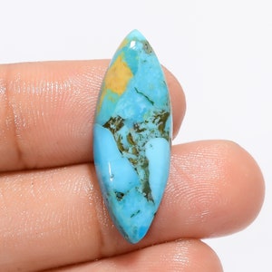 Natuurlijke Kingman Turquoise Cabochon Losse Edelsteen 29X10X4 Mm 10 Karaat Marquise Vorm Turquoise Edelsteen Voor Het Maken van sieraden