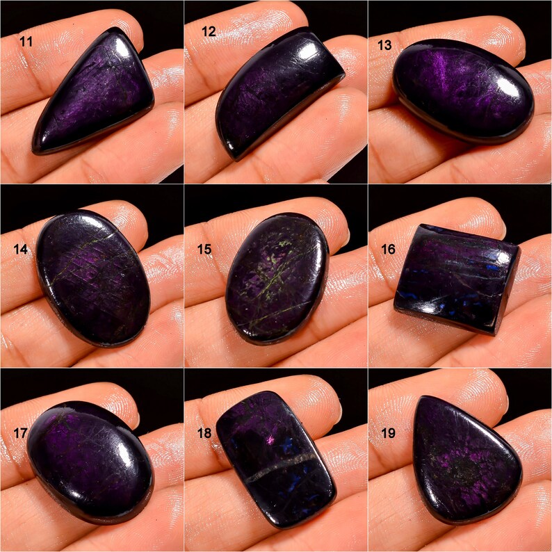Natural Purpurite Cabochon, Loose Gemstone, Purple Purpurite Crystal, Flashy Purpurite Gemstone, Jewelry Making Stone, Gift For Her image 3