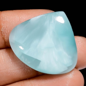 Pietra preziosa sciolta cabochon a forma di cuore di emimorfite naturale per la creazione di gioielli, 32 carati, 25 x 28 x 5 mm (pietra come da foto)