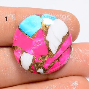 Cabochon naturel coton rose barbe à papa, turquoise cuivre, pierre précieuse turquoise cuivre, pierre précieuse en vrac, turquoise bonbon américain (pierre comme sur la photo)