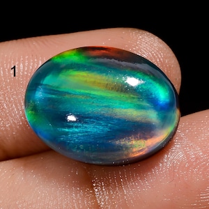 Aurora Doublet Opaal Cabochon Losse Edelsteen Aurora Opaal Kristal Ovale Vorm Welo Fire Aurora Dubbele Edelsteen Voor Het Maken van Sieraden