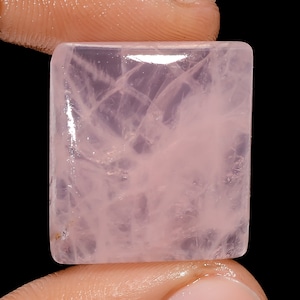 Quarzo rosa naturale Pietra preziosa Quarzo rosa Cabochon Rettangolo Quarzo rosa Pietra rosa 23X21X6 mm Dimensioni 35 carati Quarzo (quarzo rosa come immagine