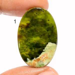 Natural Chrome Chalcedony Cabochon Loose Gemstone Green Chrome Chalcedony Crystal For Jewelry Making, Gift For Her