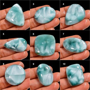 Natural Hemimorphite Gemstone Good Quality Stone Hemimorphite Cabochon Sky Blue Hemimorphite Stones Sky Blue Cabochon ( Stone as picture image 2