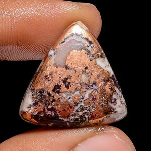 Cabachon de forme triangulaire en cuivre naturel, pierre précieuse en vrac pour la fabrication de bijoux, 53 carats 21 x 21 x 6 mm (pierre comme sur la photo)