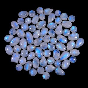Regenbogen Mondstein Cabochon / Mondstein Edelstein / Regenbogen Mondstein / Geschliffener Mondstein / Mondsteinkristall / Grosshandels Lot Mondstein