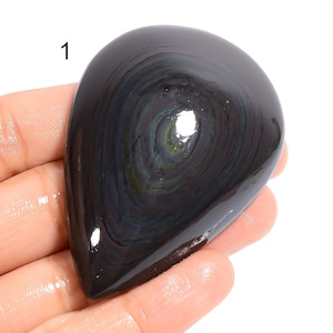 Pietra preziosa naturale di ossidiana occhio arcobaleno, cristallo di ossidiana occhio arcobaleno, pietra di ossidiana occhio arcobaleno lucida, regalo per lei