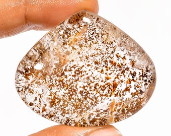 Naturalny lodowy kwarc ogrodowy, kamień szlachetny w kształcie serca, luźny kamień szlachetny do wyrobu biżuterii, 184 ct. 39 x 46 x 16 mm (kamień jak na zdjęciu)