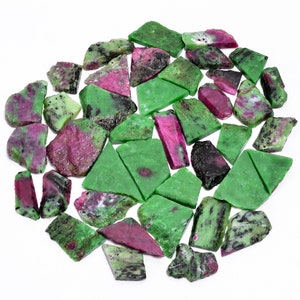 Natural Ruby Zoisite Slice ,Raw Ruby Zoisite Gemstone, Ruby Zoisite Rough ,Ruby Zoisite Slab , Mix Lot For Making Jewelry Stone Size 20 -40