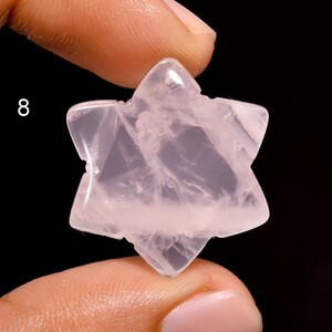 Natuurlijke rozenkwarts edelsteen stervorm cabochon losse edelsteen rozenkwarts steen voor het maken van sieraden (steen als foto)