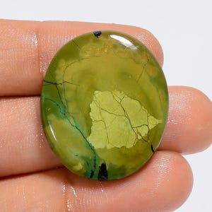 Pietra preziosa cabochon ovale naturale di turchese tibetano per la creazione di gioielli, 27 carati, 28 x 24 x 5 mm (pietra come da foto).