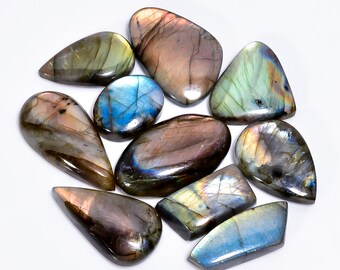 Natural Labradorite Cabochon Wholesale Lot Multi Purple Labradorite Gemstone Gift For Her