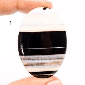 Natürlicher schwarzer Botswana Achat Edelstein, Botswana Achat Cabochon, loser Edelstein, Botswana Achat Kristall, Schmuckstein, Geschenk für sie