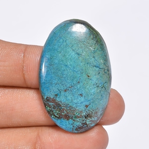 Pietre preziose di crisocolla naturale Crisocolla ovale Cabochon Pietre di crisocolla 40X25X6 mm Pietre di crisocolla da 55 carati (Crisocolla come immagine