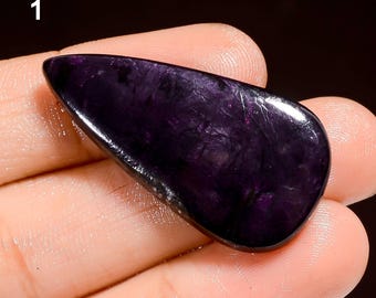 Natuurlijke purpuriet cabochon, losse edelsteen, paars purpuriet kristal, flitsende purpuriet edelsteen, sieraden maken steen, cadeau voor haar