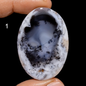 Cabochon d'opale dendrite naturelle / Pierres précieuses d'opale dendrite en vrac / Cristal d'opale dendrite / Emballage de fil de fer pour fabrication de bijoux