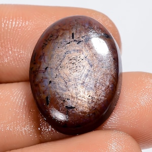 Natürlicher Trapiche rosa Saphir Oval Form Cabochon Lose Edelstein für die Herstellung von Schmuck 25 Ct 20X15X4 mm (Stein als Abbildung)
