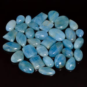 Natuurlijke aquamarijn cabochon / aquamarijnkristal / groothandel aquamarijn edelsteen / steen sieraden maken / cadeau voor haar / geboortesteen