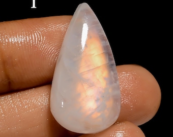 Natural Rainbow Moonstone Cabochon/ Loose Moonstone Gemstone/ Moonstone Crystal Birthstone/ Jewelry Making Stone/Gift For Her/ Free Drilling