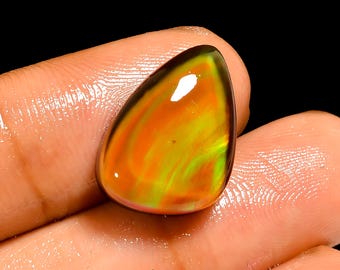 Natural Doublet Aurora Opal Heart Shape Cabochon Loose Gemstone For Making Jewelry 13 Ct. 18X17X6 mm (Stone as picture