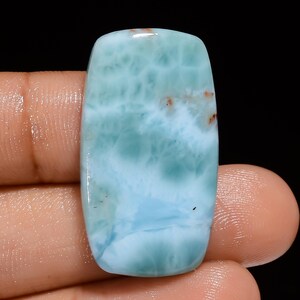 Natürliche Larimar Strahlende Form Cabochon Lose Edelstein Pektolith Edelstein für die Herstellung von Schmuck 36 Ct. 32X18X5 mm (Stein wie Abbildung)