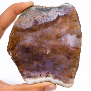 Erstaunliche erstklassige Qualität 100% natürliche Moos Achat Phantasie Form Scheibe lose Edelstein für die Herstellung von Schmuck 95X81X7 mm 527 Ct.