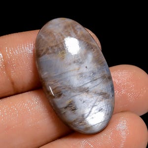 Natürlicher Schokoladen Mondstein Oval Form Cabochon Lose Edelstein für die Herstellung von Schmuck 25 Ct. 28X15X5 mm (Stein wie Abbildung)