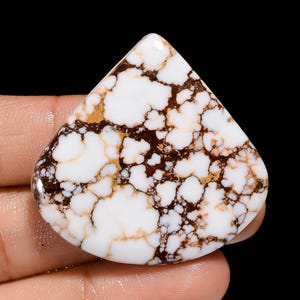Natürliche wilde Pferd Magnesit Jaspis Herzform Cabochon Lose Edelstein für die Herstellung von Schmuck Gewicht 77 Karat Größe 39X40X5mm (Stein wie Abbildung)