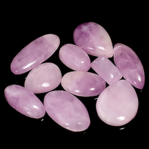 Pietra preziosa naturale di kunzite rosa 10 pezzi Lotto di cristallo di kunzite rosa 13X7 27X11 mm Lotto di pietre di kunzite di forma mista