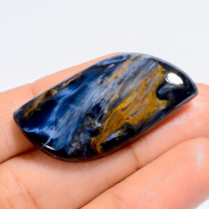 Pietersita natural em formato extravagante cabochão pedra preciosa solta para fazer joias 32 Ct. 37X18X5 mm (pedra como na imagem)