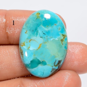 Cabochon turquoise de Kingman naturel, pierres précieuses turquoises de Kingman en vrac, cristal turquoise bleu ciel, pierre pour fabrication de bijoux, cadeau pour elle
