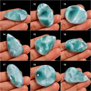Natural Hemimorphite Gemstone Good Quality Stone Hemimorphite Cabochon Sky Blue Hemimorphite Stones Sky Blue Cabochon ( Stone as picture image 3