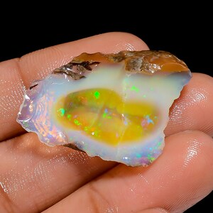 Pietra grezza naturale di opale etiope / Cristallo grezzo di opale etiope secco / Pietra preziosa di opale di fuoco di Welo Opale di fuoco grezzo (opale grezzo come da foto)