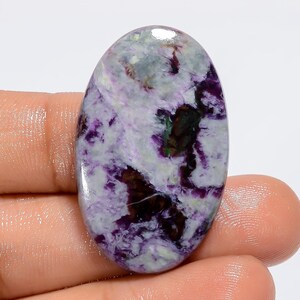 Cabochon de kammererite naturelle de forme ovale, pierre précieuse en vrac pour la fabrication de bijoux, 35 carats 35X21X3 mm (Pierre comme image)