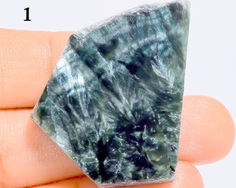 Seraphinite Slice Gemstone Cabochon Seraphinite Stone, Natural Seraphinite Slice Loose Gemstone, Seraphinite Stone Gift For her ( As Picture