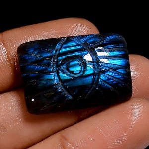 Piedra preciosa suelta tallada en forma radiante de labradorita natural para hacer joyas, 33 ct., 26 x 17 x 5 mm (piedra como se ve en la imagen)