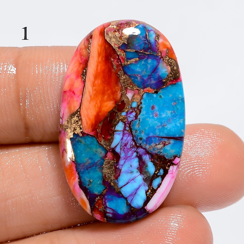 Natural Spiny Oyster Turquoise / Oyster Copper Turquoise Gemstone / Oyster Copper Turquoise Crystal / Birthstone / Multiple Choice Listing 1. 30X18X4 mm 29Ct